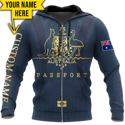 Tmarc Tee Australian passport custom name special unisex 3d print shirts