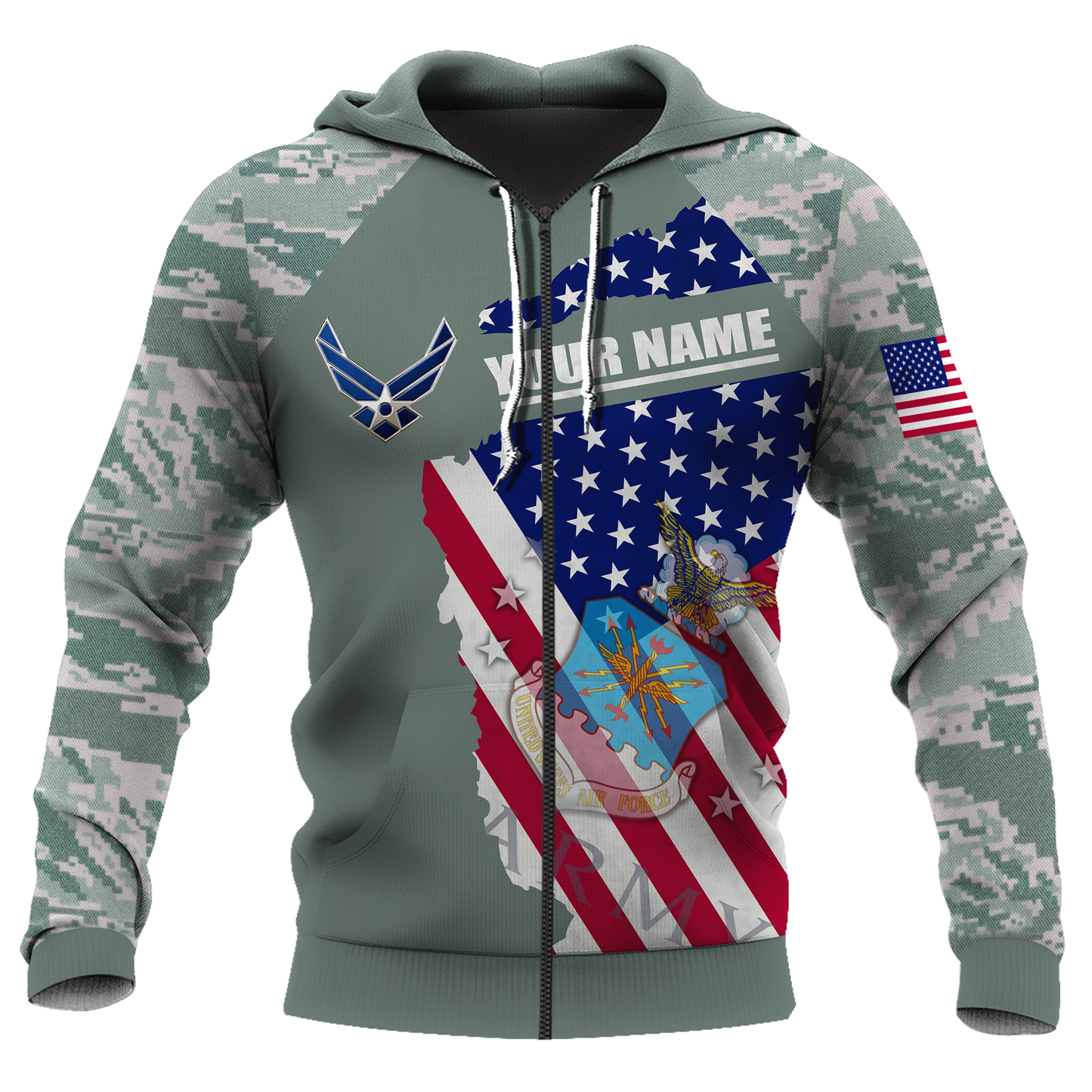 Custom name US Air Force Veteran Brothers in arms 3D print shirts Proud Military