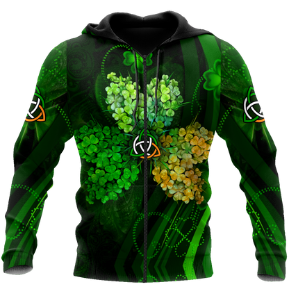 Premium Unisex Hoodie Irish St.Patrick Shamrock ML