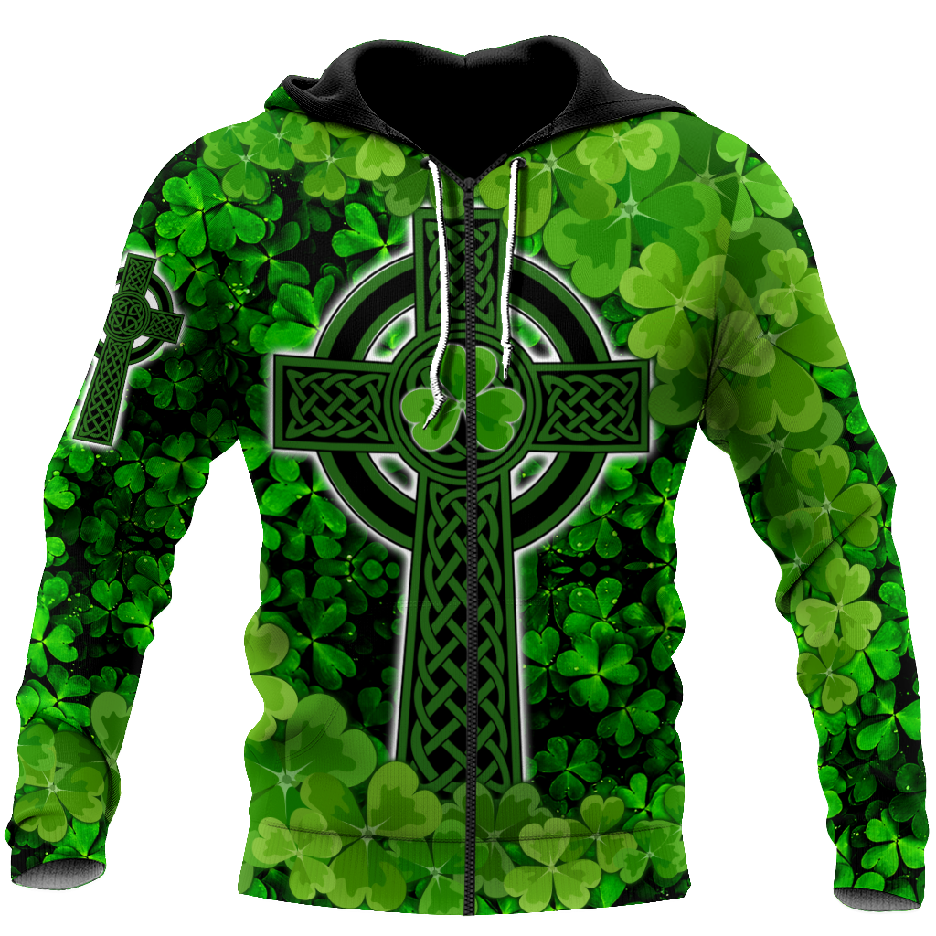 Premium Unisex Hoodie Irish St.Patrick Celtic Knot And Celtic Cross ML