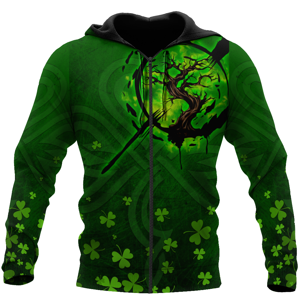 Premium Unisex Hoodie Irish St.Patrick Tree Of Life ML