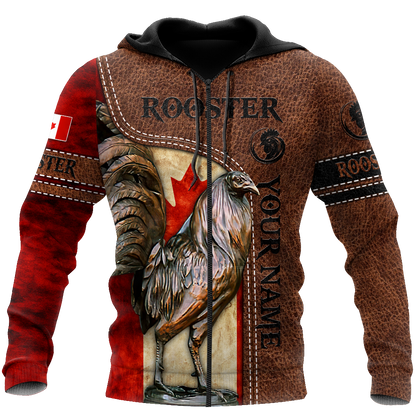 Personalized Canadian Rooster 3D Printed Unisex Shirt