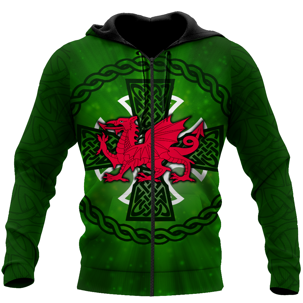 Celtic Wales Dragon Tattoo Hoodie For Men And Women
