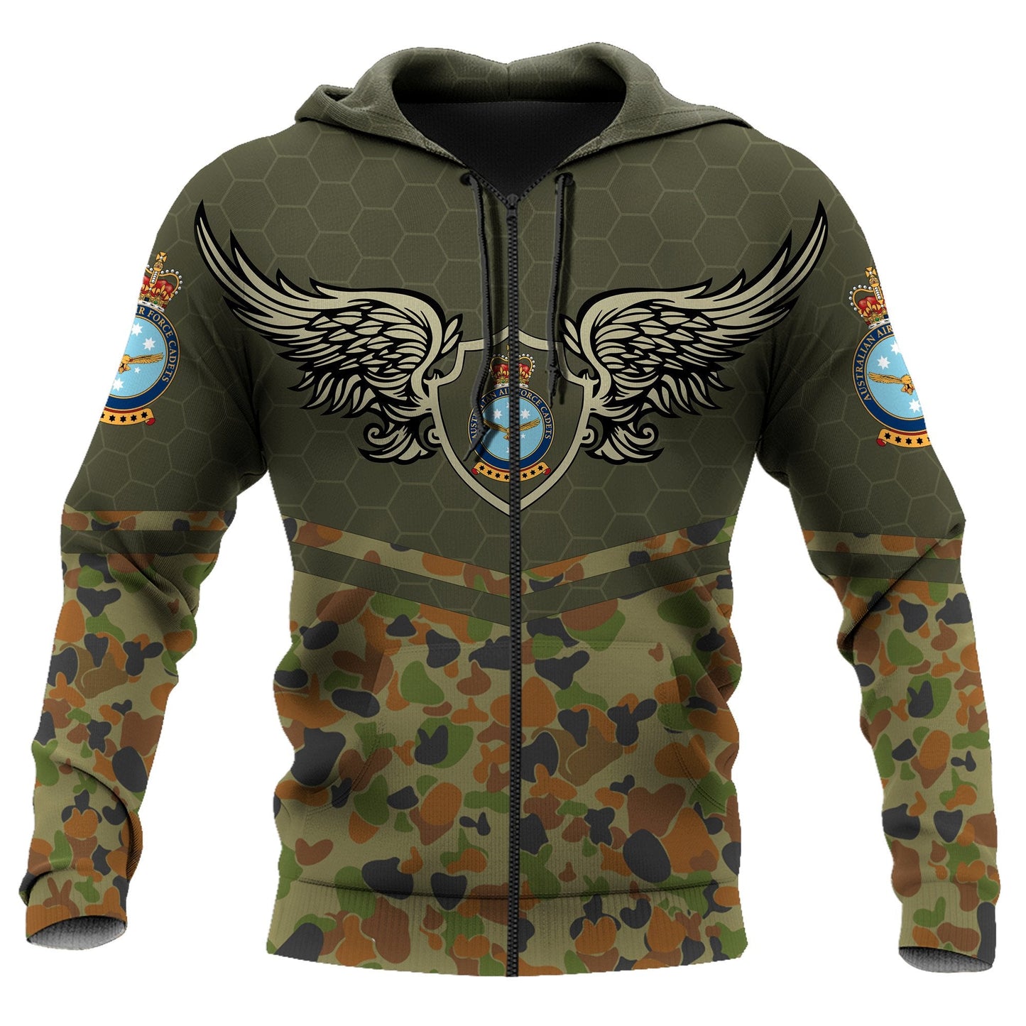 Premium Personalized Australian Air Force Camo Anzac Day 3D Printed Hoodie