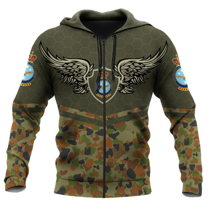 Premium Personalized Australian Air Force Camo Anzac Day 3D Printed Hoodie