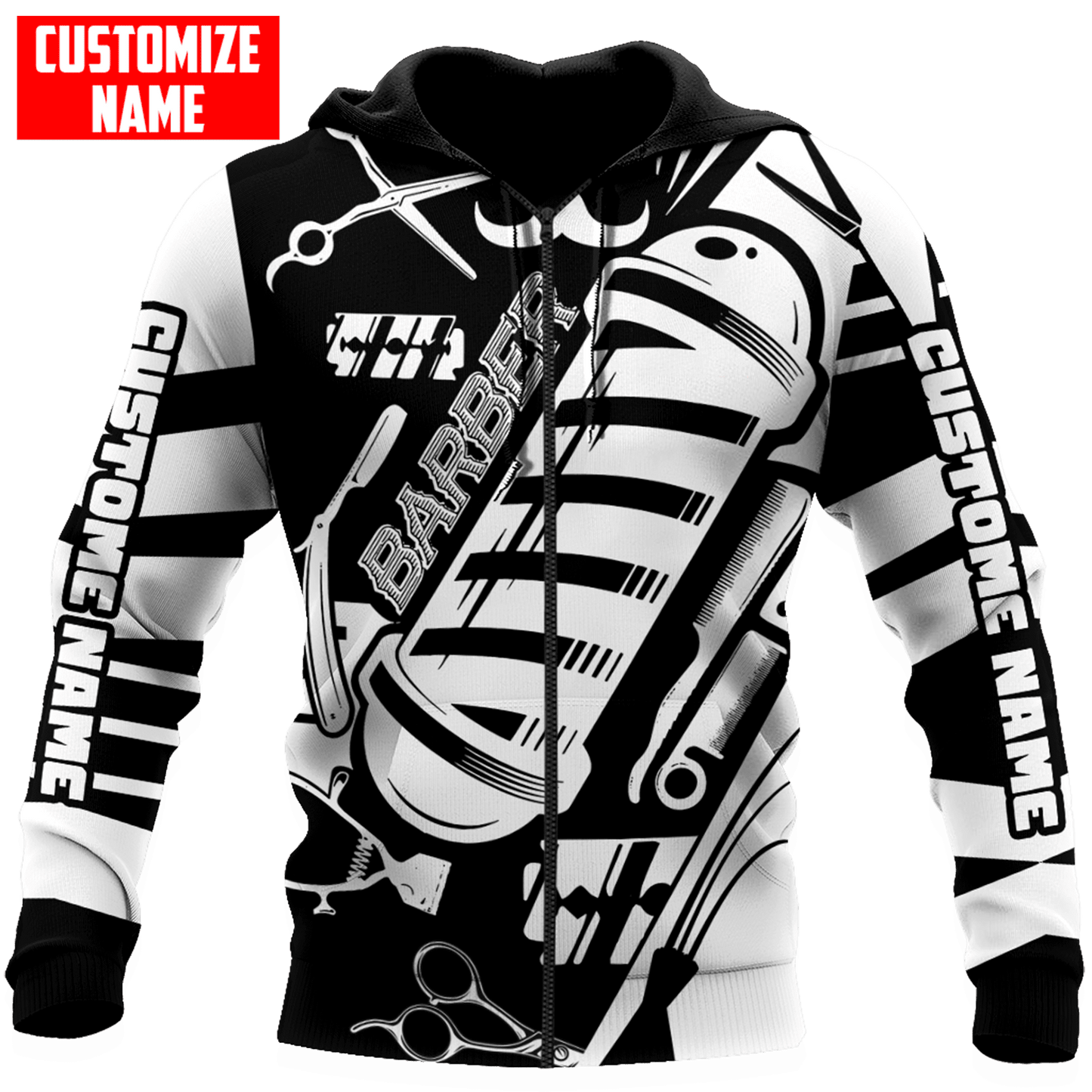 Personalized Name Barber 3D All Over Printed Unisex Shirts