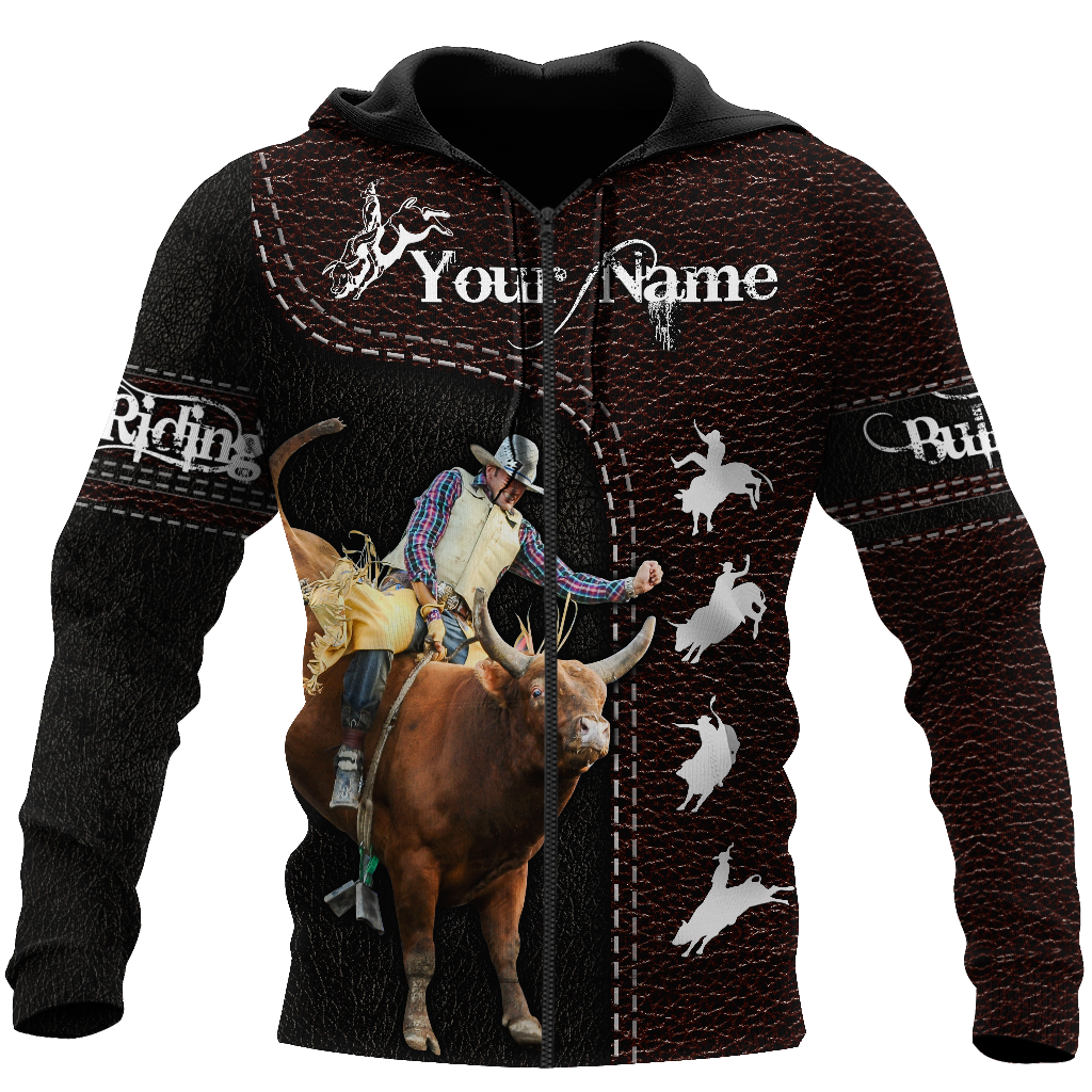 Customize Name Bull Riding 3D All Over Printed Unisex Shirts