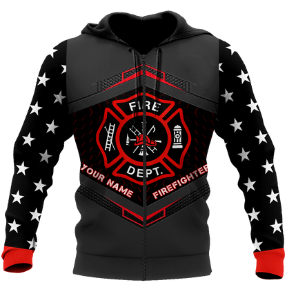 Customize Name Firefighter Hoodie For Men And Women MH22032102