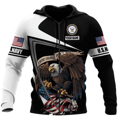 Custom name US Navy Veteran 3D printed shirts Proud Military