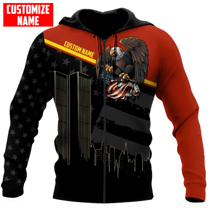 Customize Name Firefighter 3D All Over Printed Unisex Shirts