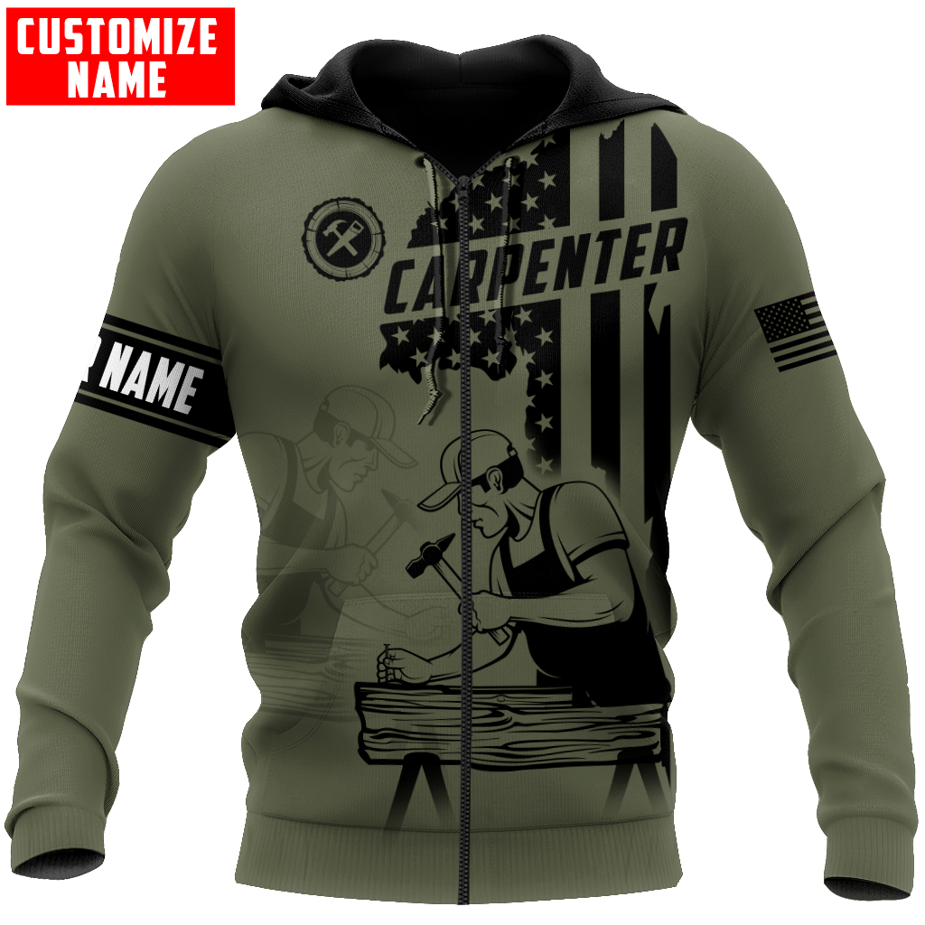 Personalized Name Carpenter 3D All Over Printed Unisex Shirts American Carpenter Ver 3