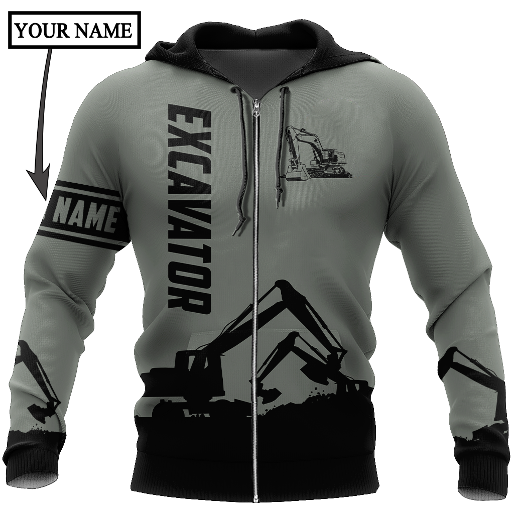 Personalized Excavator 3D All Over Printed Unisex Shirts For Men And Women