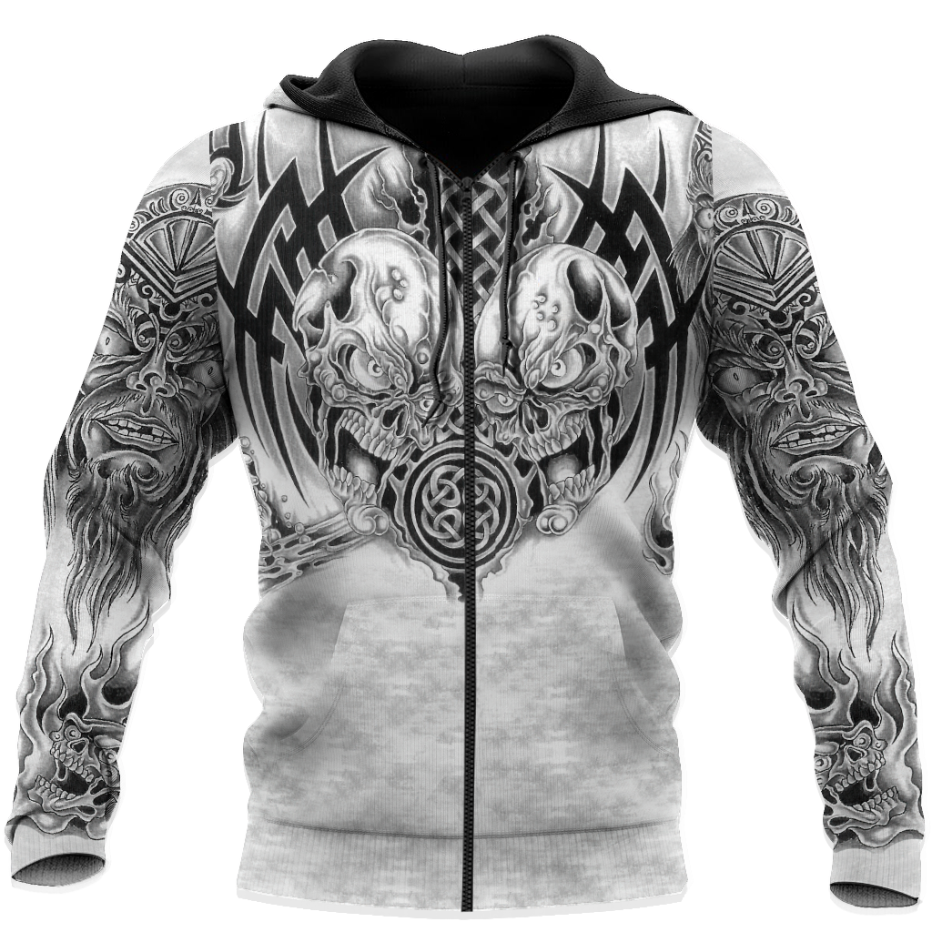 Premium Unisex All Over Printed Smocky Skull Shirts MEI