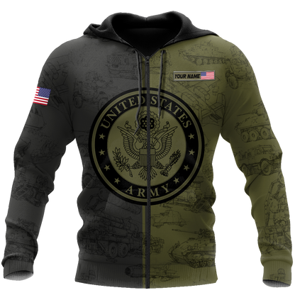 Army Customize Name 3D All Over Printed Shirts TNA27052105