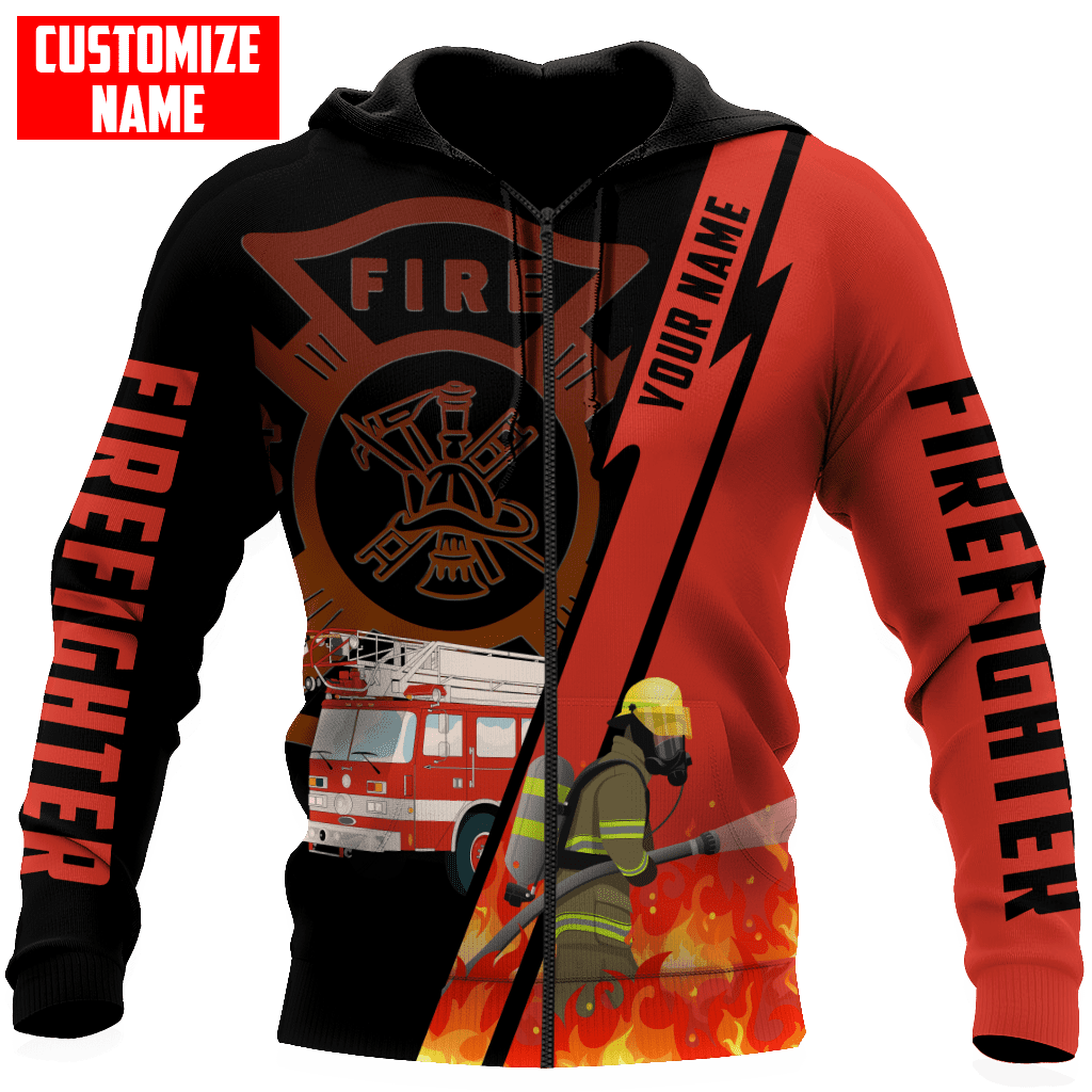 Customize Name Firefigher Hoodie For Men And Women