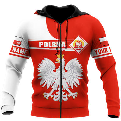 Personalized Polska 3D All Over Printed Unisex Hoodie