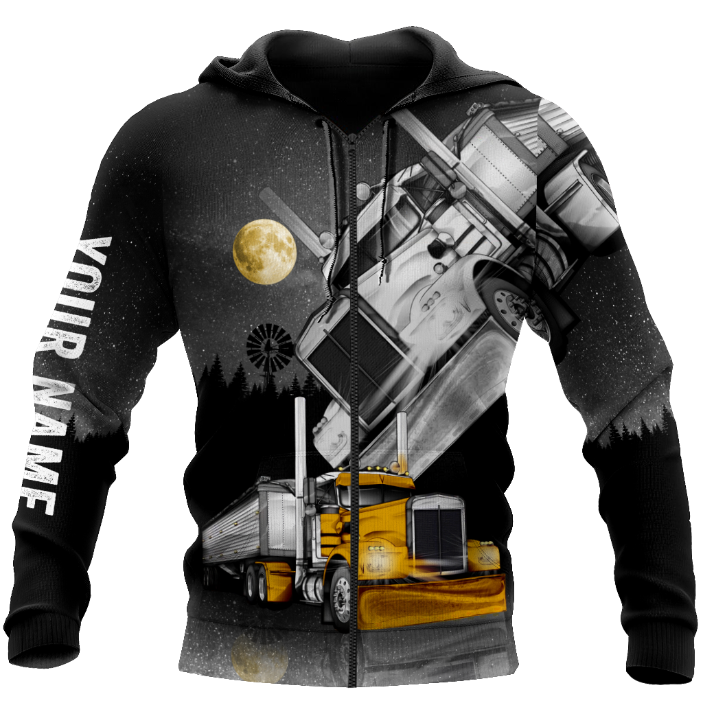 Premium Trucker Personalized Name 3D All Over Printed Unisex Shirts