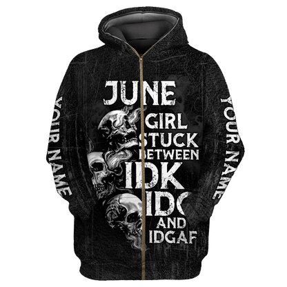 Customize Name Skull Hoodie For Men And Women TNA26042101.S1