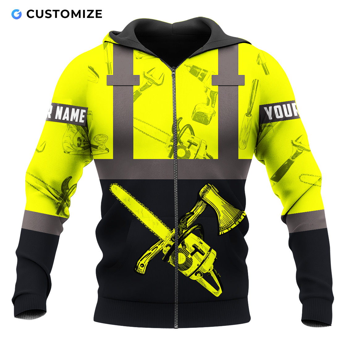Personalized Name Carpenter 3D All Over Printed Unisex Safety Ver 3