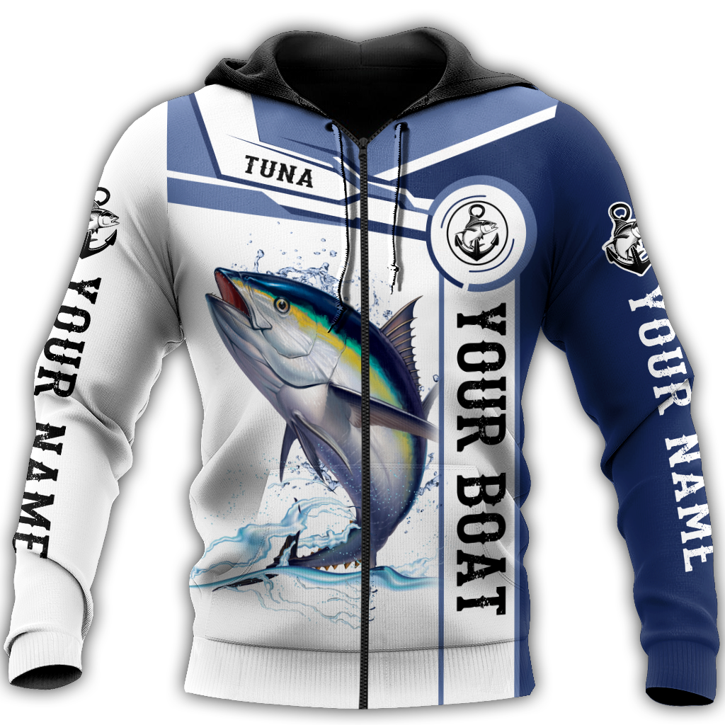 Custom name Tuna fishing Catch and Release 3D Design print shirts