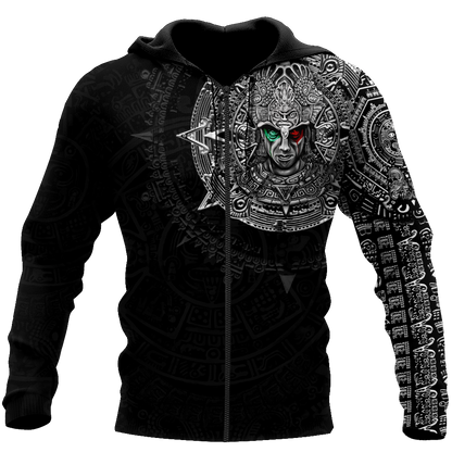 Mexico Aztec Warrior 3D All Over Printed Unisex Hoodie