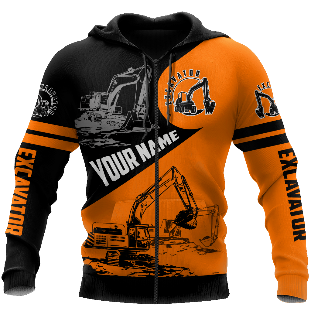 Personalized Excavator Hoodie 3D All Over Printed Unisex Shirts