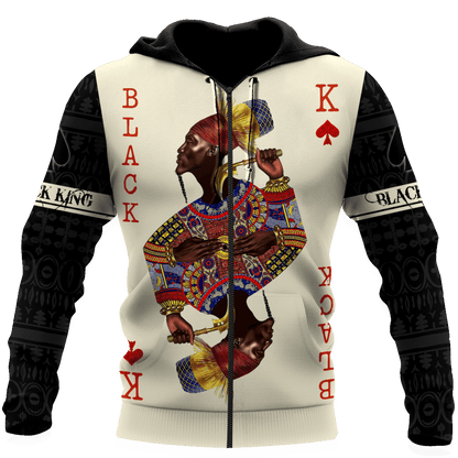 African Culture Black King Unisex Hoodie ML