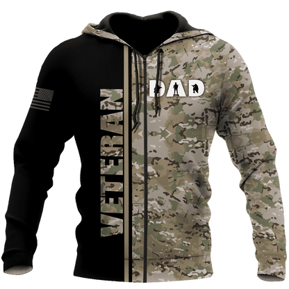 US Veteran Dad Camo 3d printed shirts Proud Military