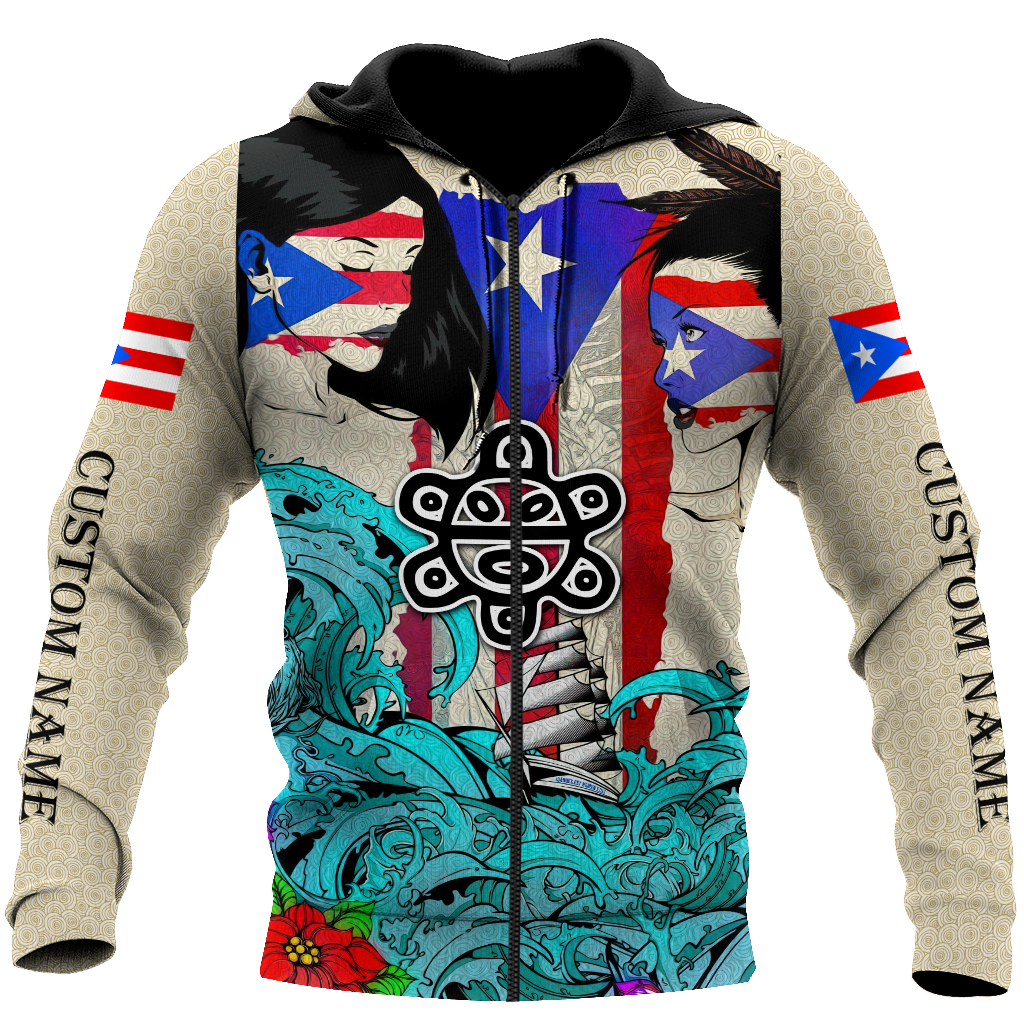 Custom Name Sweet Girls Puerto Rico Hoodie For Men And Women