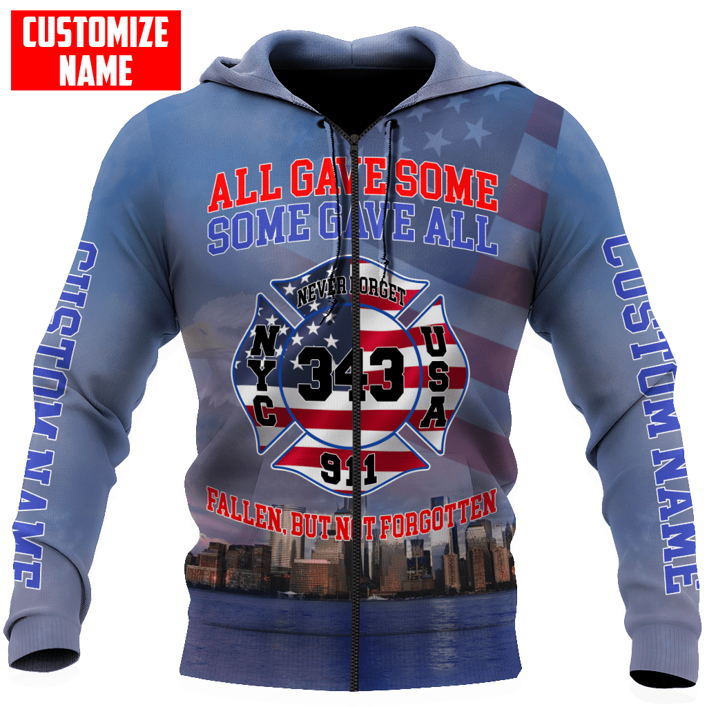 Customize Name Firefighter 3D All Over Printed Unisex Shirts
