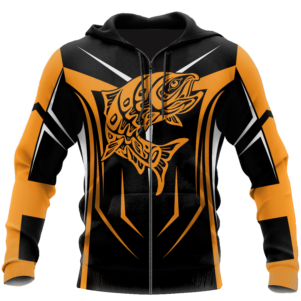 Fishing maori stainless steel fishing hook orange 3d print shirts