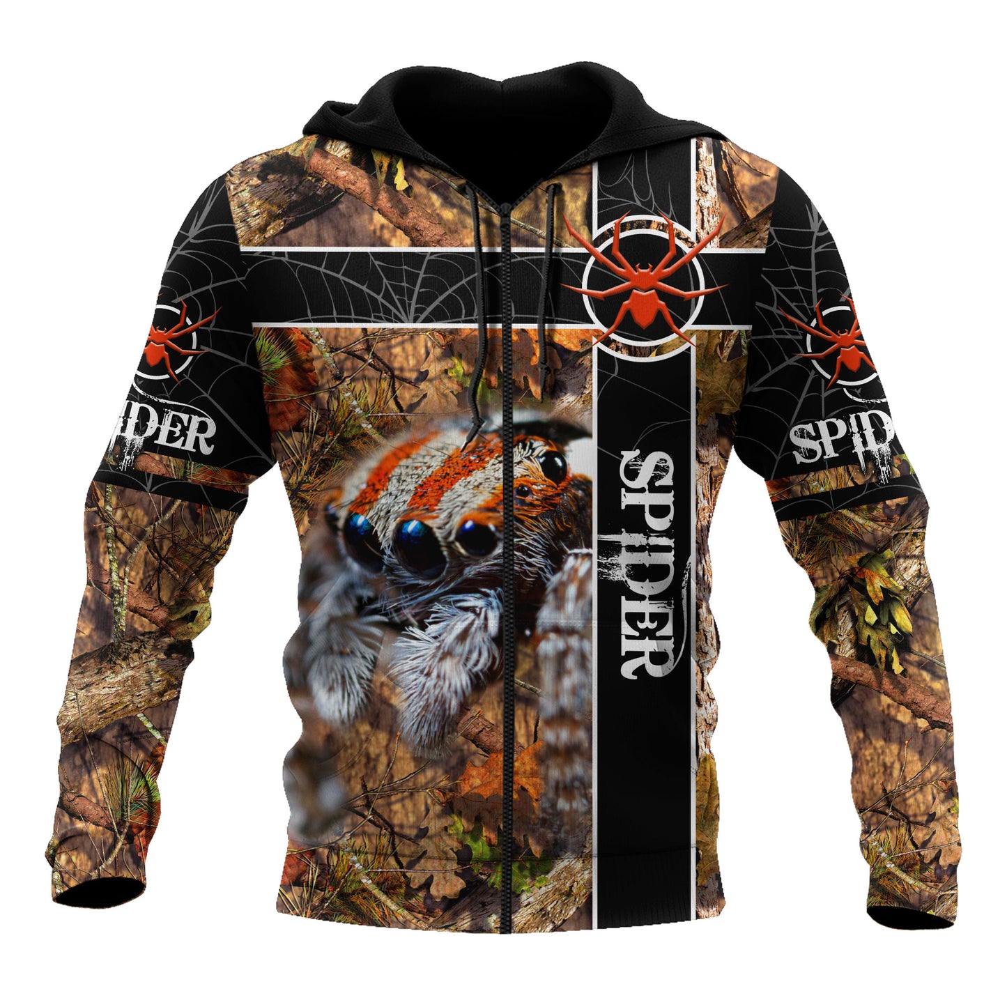 Spider Tarantula Camou 3D All Over Printed Premium Unisex Hoodie ML