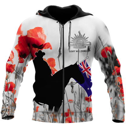 Premium Unisex Hoodie Remember Anzac Day ML