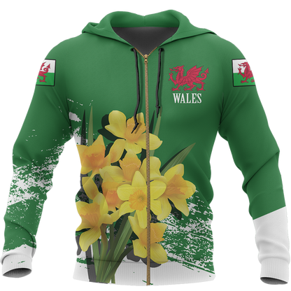 Wales Daffodil Hoodie Special Version PL - Amaze Style™-Apparel