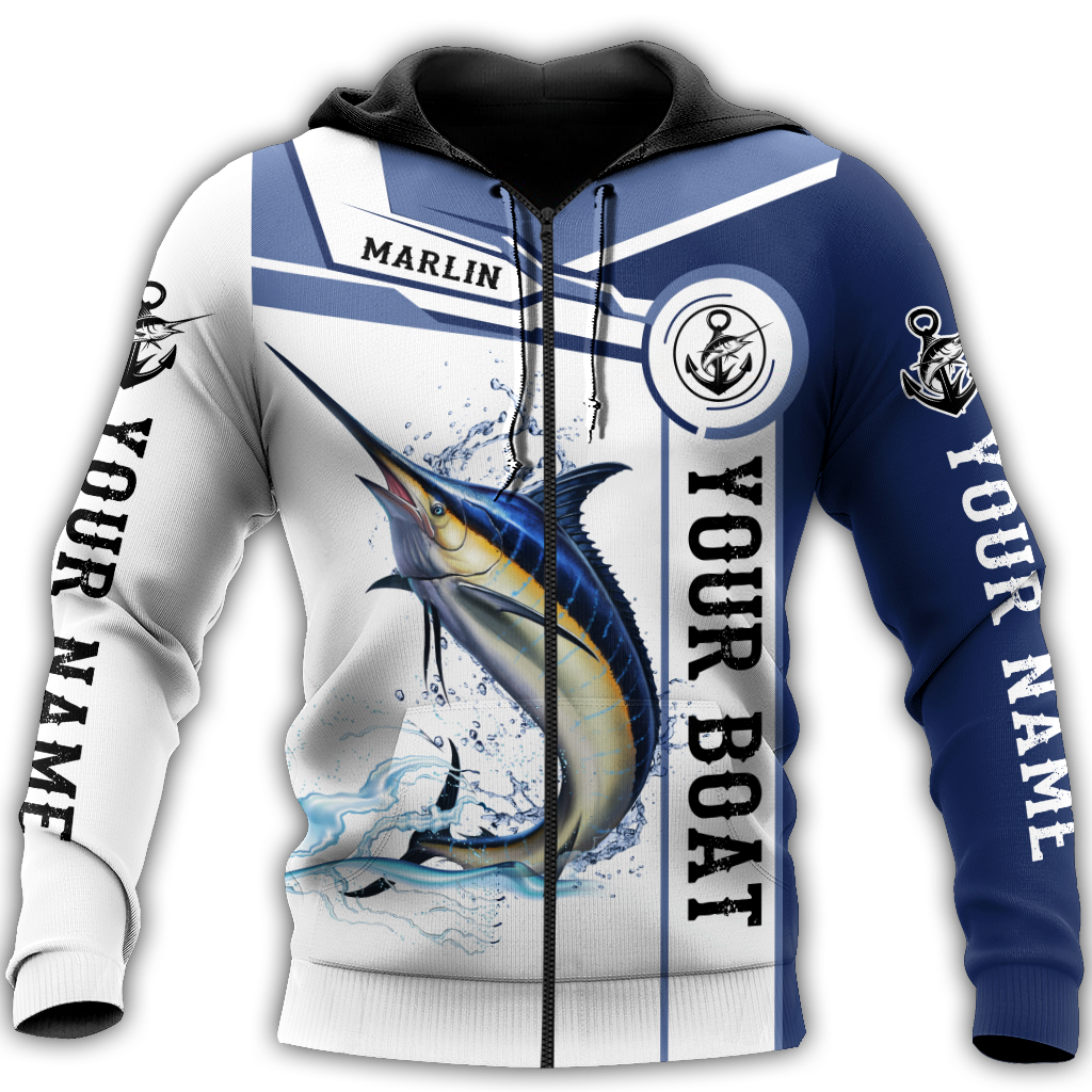 Custom name Marlin fishing Catch and Release 3D Design print shirts
