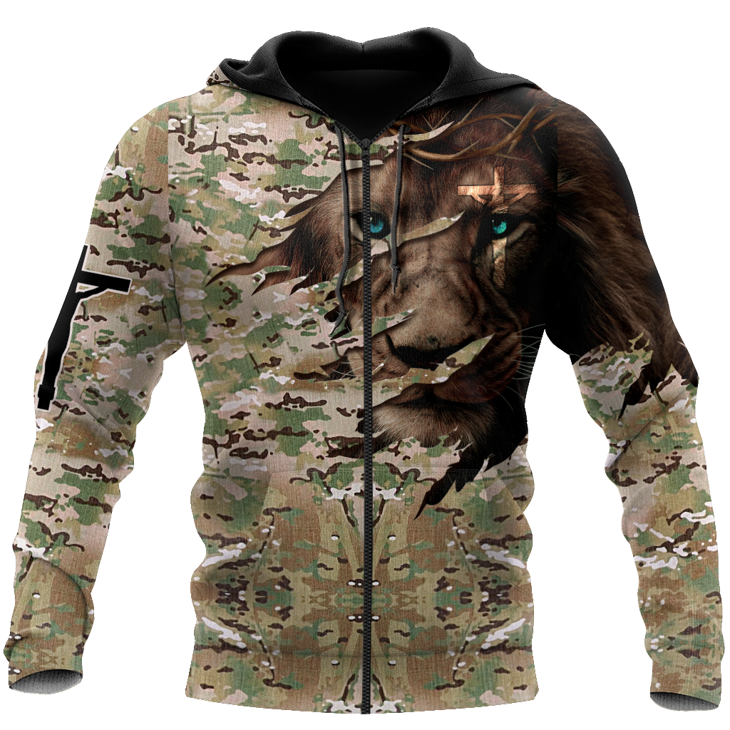 Lion Camo 3D All Over Printed Unisex Shirts