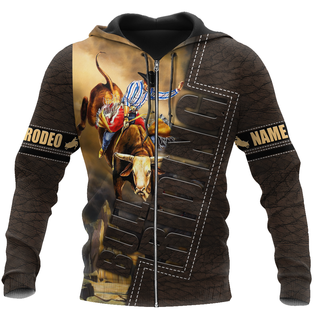 Customize Name Bull Riding 3D All Over Printed Unisex Shirts Bull Rider
