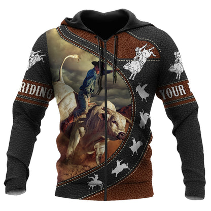 Personalized Name Bull Riding 3D All Over Printed Unisex Shirts Bull Rider Ver 3