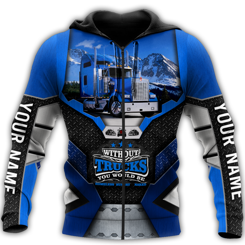 Premium Trucker Personalized Name 3D All Over Printed Unisex Shirts