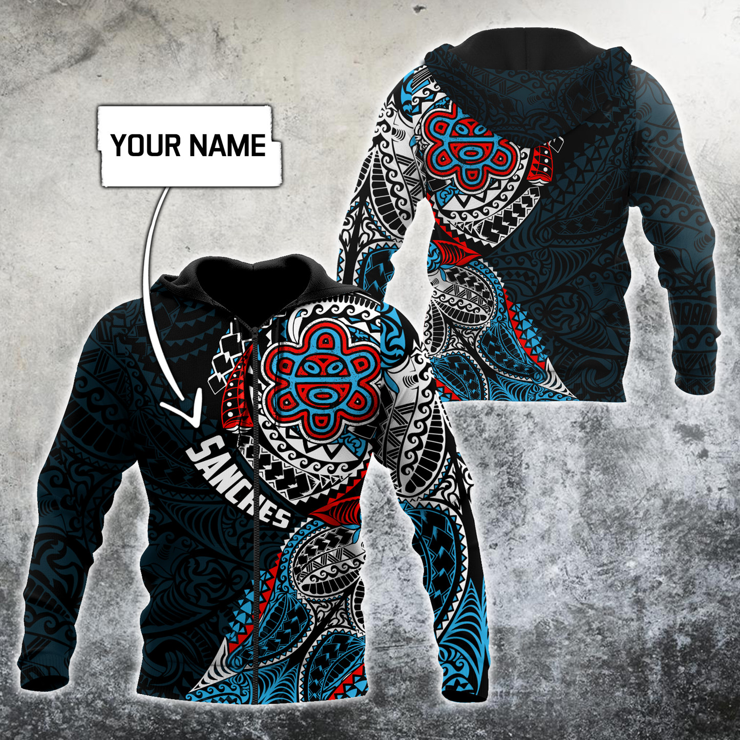 Customize Name Puerto Rico Tattoo Hoodie For Men And Women