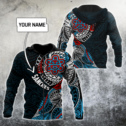 Customize Name Puerto Rico Tattoo Hoodie For Men And Women