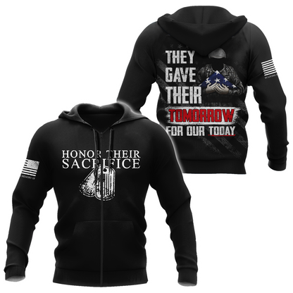 Honor Their Sacrifice Memorial Day 3D All Over Printed Shirts