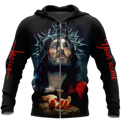 Premium Christian Jesus Personalized Name 3D All Over Printed For Men Shirts - Amaze Style™-Apparel