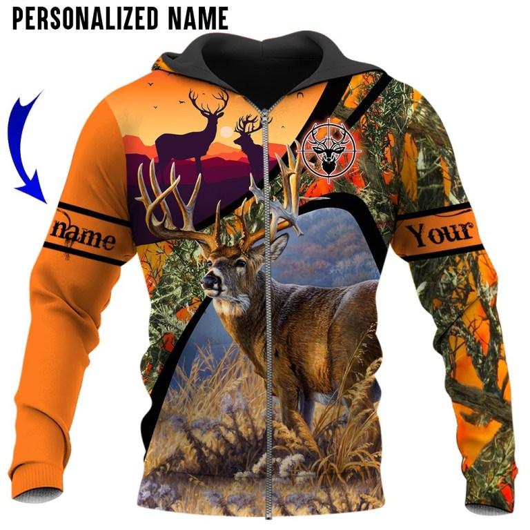 Premium Personalized Name Hunting 3D All Over Printed Unisex Shirts