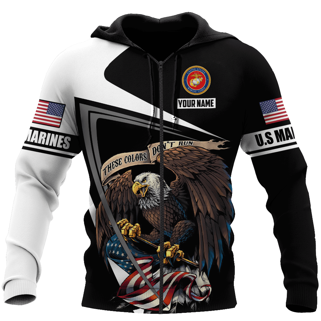 Custom name US Marine Corps Veteran 3D printed shirts Proud Military