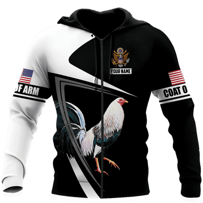 Personalized American Rooster 3D Printed Unisex Shirt