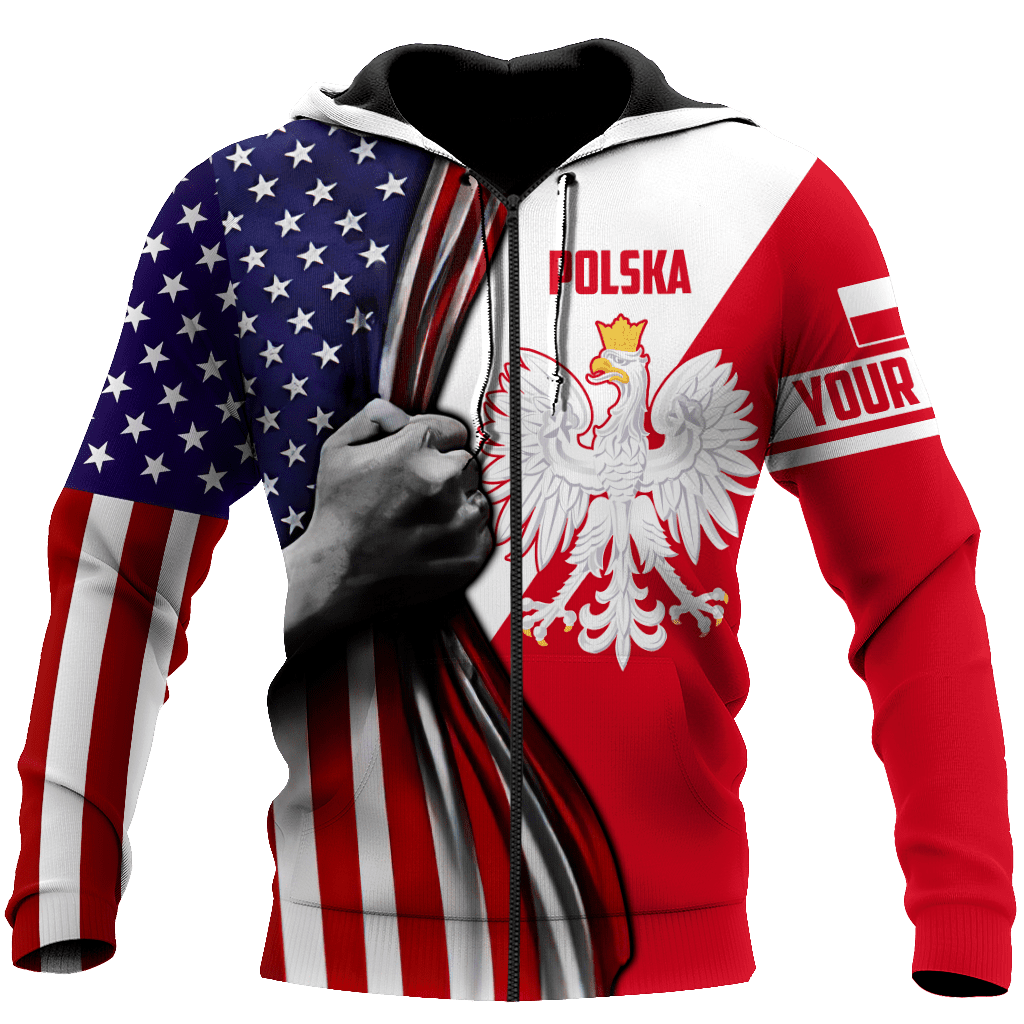 Personalized Polska American 3D All Over Printed Unisex Hoodie