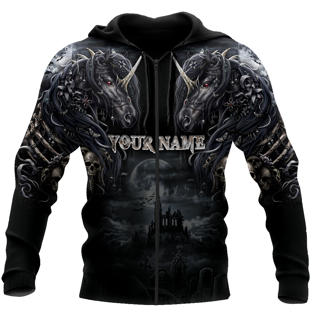 Customize Name Tattoo Skull Horse Hoodie For Men And Women NTN15032106
