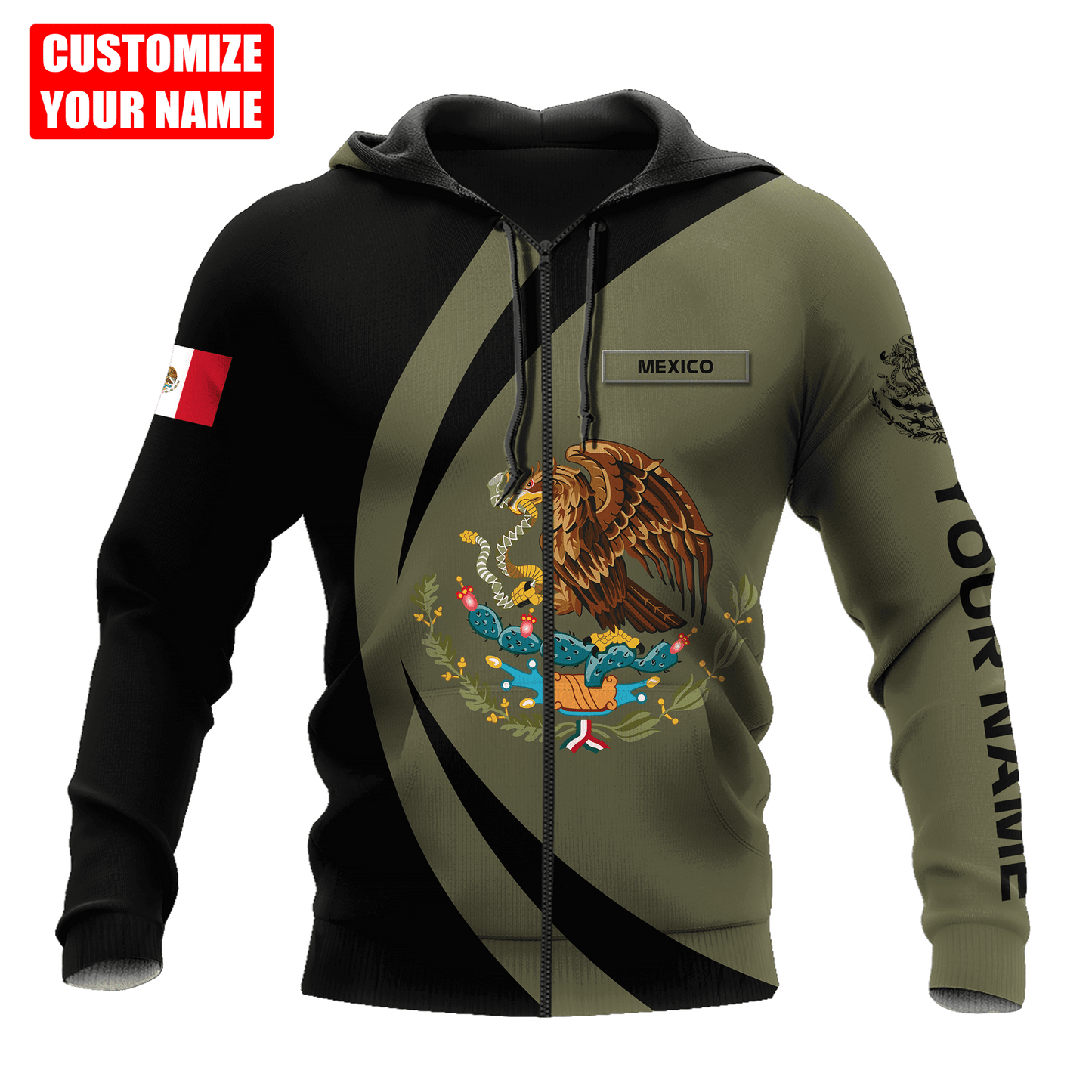 Personalized Name Mexico 3D All Over Printed Unisex Shirts Pi12072107