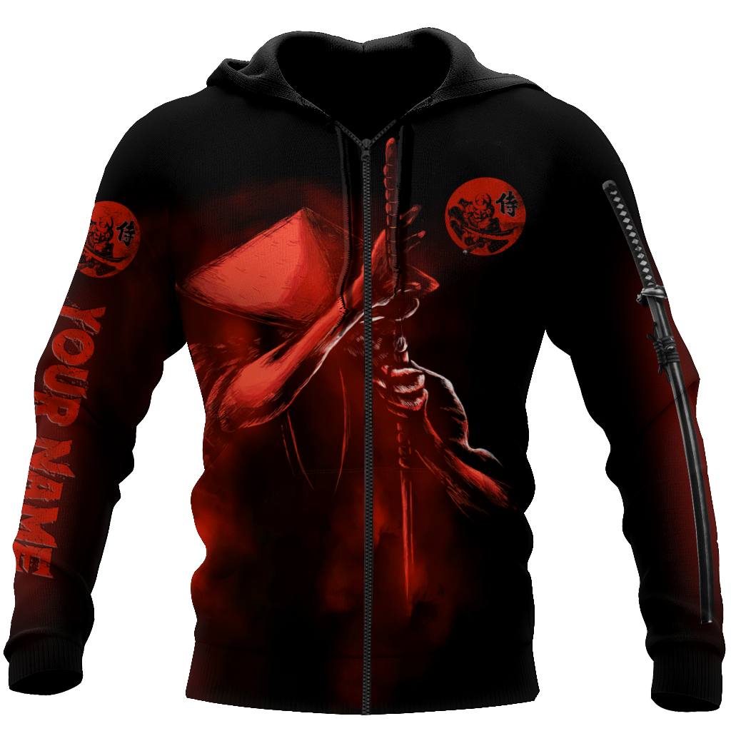 Customize Name Samurai Tattoo Japan 3D All Over Printed Unisex Shirt